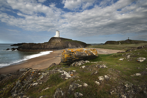 Tŵr Mawr lighthouse Llanddwyn Island  Anglesey Picture Board by Eddie John