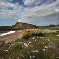 Buy canvas prints of Tŵr Mawr lighthouse Llanddwyn Island  Anglesey by Eddie John