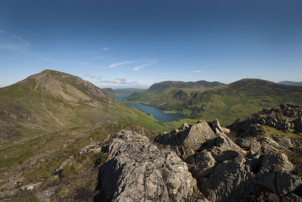 Buttermere and Crummock water Picture Board by Eddie John