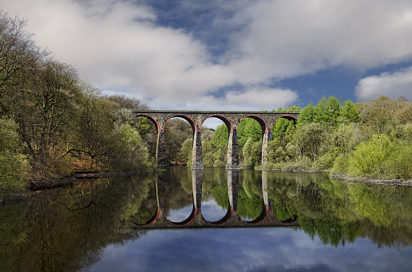 The viaduct over Wayoh Reservoir Picture Board by Eddie John