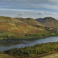 Buy canvas prints of Loweswater Lake District Panorama by Eddie John