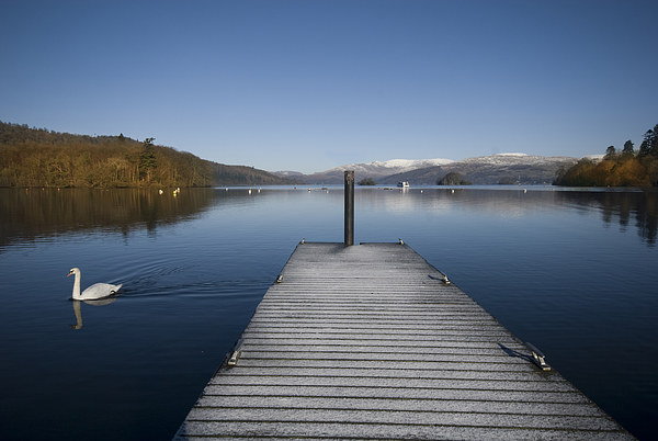Cold start on Windermere Picture Board by Eddie John