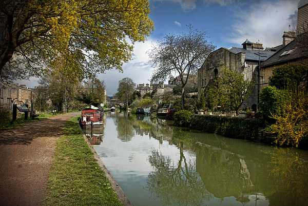 Kennet and Avon canal Bath Picture Board by Eddie John