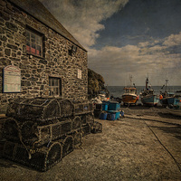 Buy canvas prints of  Cadgwith cove Cornwall by Eddie John