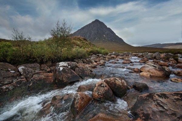 river coupall below Buachaille Etive Mor Picture Board by Eddie John