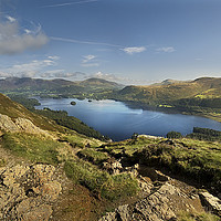 Buy canvas prints of Cat bells and derwent water from maiden moor by Eddie John