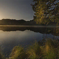 Buy canvas prints of Sunrise on Rydal water by Eddie John