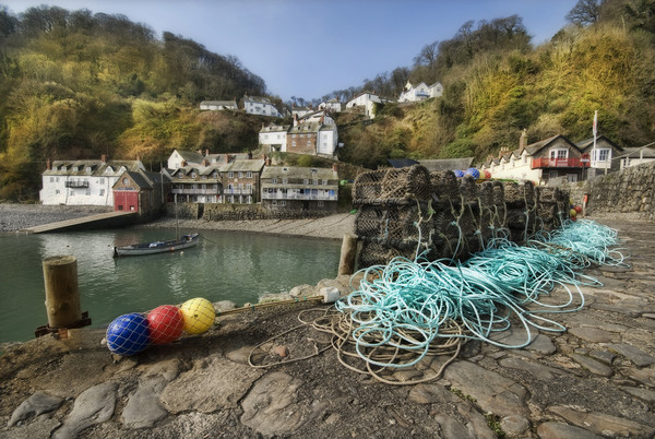 Clovelly harbour on the north Devon coast Picture Board by Eddie John