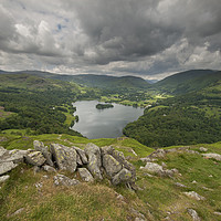 Buy canvas prints of Grasmere seen from Loughrigg fell  by Eddie John