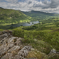 Buy canvas prints of Rydal water from Loughrigg fell by Eddie John
