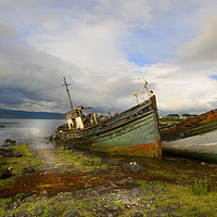 Buy canvas prints of Fishing boats  abandoned Isle of Mull by Eddie John