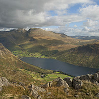 Buy canvas prints of Wastwater and Scafell Pike  by Eddie John