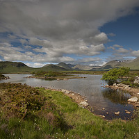 Buy canvas prints of The Black Mountains and lochan na stainge  by Eddie John