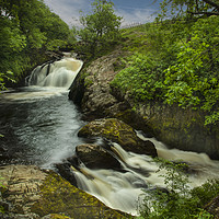Buy canvas prints of Beezley falls  - Yorkshire dales  by Eddie John