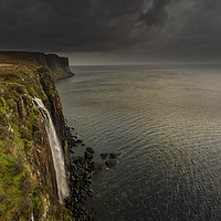 Buy canvas prints of Mealt waterfall and kilt rock Isle of Skye  by Eddie John