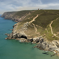 Buy canvas prints of Chapel porth and St Agnes head cornwall by Eddie John
