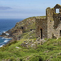 Buy canvas prints of Mine engine houses at Botallack at St Just Cornwal by Eddie John