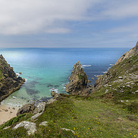 Buy canvas prints of Porthmoina cove west Penwith Cornwall by Eddie John