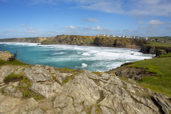 Whipsiddery beach and watergate bay cornwall Picture Board by Eddie John