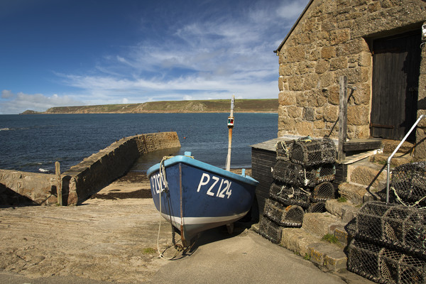 The harbour Sennen cove Cornwall Picture Board by Eddie John