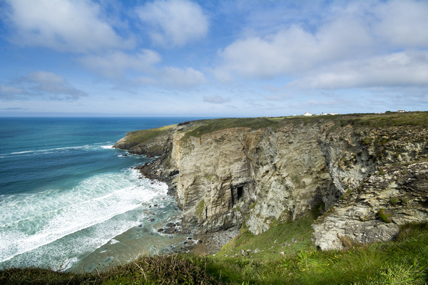 Hole beach cliff -Tintgel Cornwall  Picture Board by Eddie John