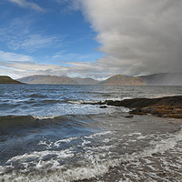 Buy canvas prints of Rain cloud over Loch Ailort by Eddie John