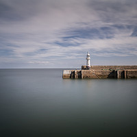 Buy canvas prints of Mevagissey  lighthouse Cornwall by Eddie John
