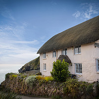 Buy canvas prints of Cadgwith cove cottage by Eddie John
