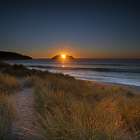 Buy canvas prints of Cornwall sunset  by Eddie John