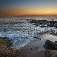 Buy canvas prints of St Ives bay sunset by Eddie John