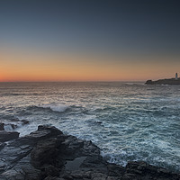 Buy canvas prints of Sunset at Godrevy by Eddie John