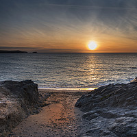 Buy canvas prints of Cornwall sunset by Eddie John