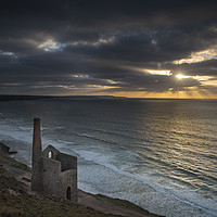 Buy canvas prints of Sunset at St Agnes Cornwall by Eddie John