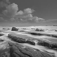 Buy canvas prints of Welcombe mouth beach north Devon by Eddie John