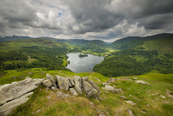 Grasmere from Loughrigg fell Picture Board by Eddie John