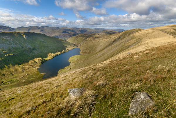 Hayeswater from high street Lake district Picture Board by Eddie John