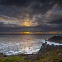 Buy canvas prints of Sunset  over Cape Cornwall  by Eddie John