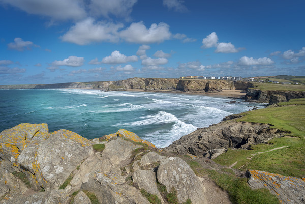 Whipsiderry and watergate bay Cornwall  Picture Board by Eddie John