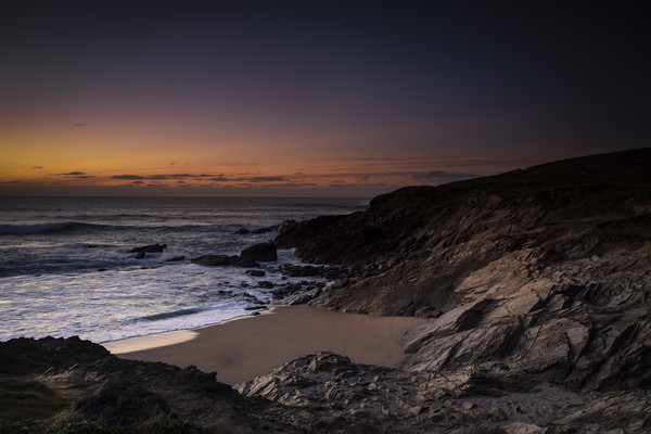 sunset on the north cornwall coast  Picture Board by Eddie John