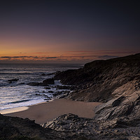 Buy canvas prints of sunset on the north cornwall coast  by Eddie John