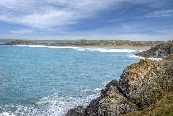 Fistral bay Newquay Cornwall Picture Board by Eddie John