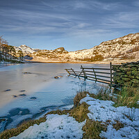 Buy canvas prints of frozen lake in the lake district cumbria by Eddie John