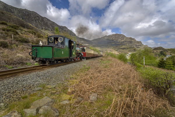 steam engine on the Highland railway at blaenau ffestiniog  Picture Board by Eddie John