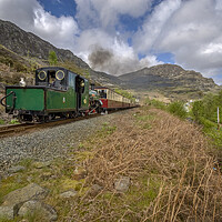 Buy canvas prints of steam engine on the Highland railway at blaenau ffestiniog  by Eddie John