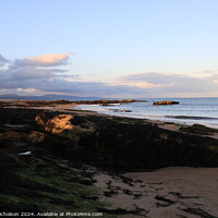 Buy canvas prints of Scottish Beach at Sunset by Hania Nicholson