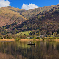 Buy canvas prints of Grasmere Fishing by John Hare