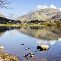Buy canvas prints of Spring at Grasmere by John Hare
