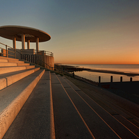 Buy canvas prints of Cleveleys Promenade Evening by John Hare