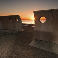 Buy canvas prints of Cleveleys Promenade Sunset by John Hare