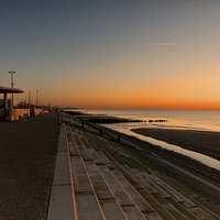 Buy canvas prints of Sunset on Cleveleys Promenade by John Hare